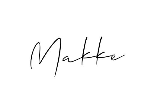 Make a beautiful signature design for name Makke. With this signature (Allison_Script) style, you can create a handwritten signature for free. Makke signature style 2 images and pictures png