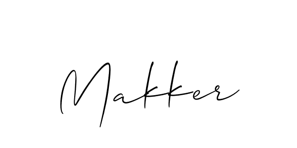Allison_Script is a professional signature style that is perfect for those who want to add a touch of class to their signature. It is also a great choice for those who want to make their signature more unique. Get Makker name to fancy signature for free. Makker signature style 2 images and pictures png
