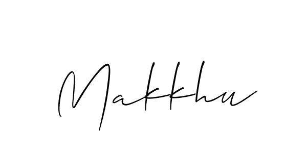 Also You can easily find your signature by using the search form. We will create Makkhu name handwritten signature images for you free of cost using Allison_Script sign style. Makkhu signature style 2 images and pictures png