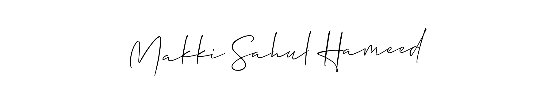 How to Draw Makki Sahul Hameed signature style? Allison_Script is a latest design signature styles for name Makki Sahul Hameed. Makki Sahul Hameed signature style 2 images and pictures png