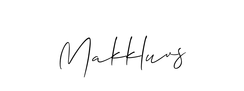 Make a short Makkluvs signature style. Manage your documents anywhere anytime using Allison_Script. Create and add eSignatures, submit forms, share and send files easily. Makkluvs signature style 2 images and pictures png