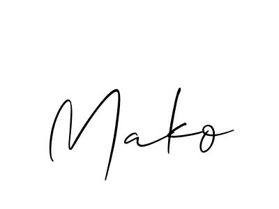 You should practise on your own different ways (Allison_Script) to write your name (Mako) in signature. don't let someone else do it for you. Mako signature style 2 images and pictures png