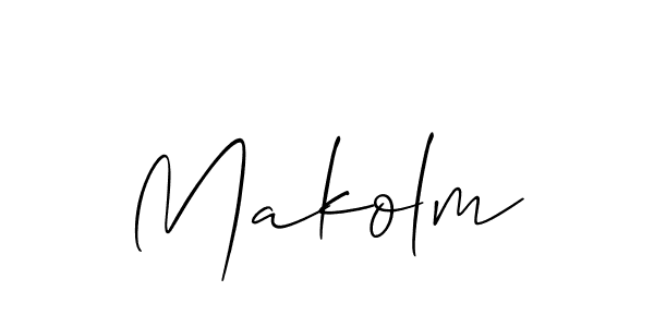 The best way (Allison_Script) to make a short signature is to pick only two or three words in your name. The name Makolm include a total of six letters. For converting this name. Makolm signature style 2 images and pictures png