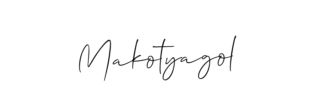 Make a beautiful signature design for name Makotyagol. With this signature (Allison_Script) style, you can create a handwritten signature for free. Makotyagol signature style 2 images and pictures png