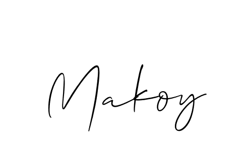 How to Draw Makoy signature style? Allison_Script is a latest design signature styles for name Makoy. Makoy signature style 2 images and pictures png