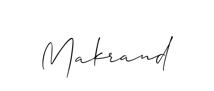 It looks lik you need a new signature style for name Makrand. Design unique handwritten (Allison_Script) signature with our free signature maker in just a few clicks. Makrand signature style 2 images and pictures png