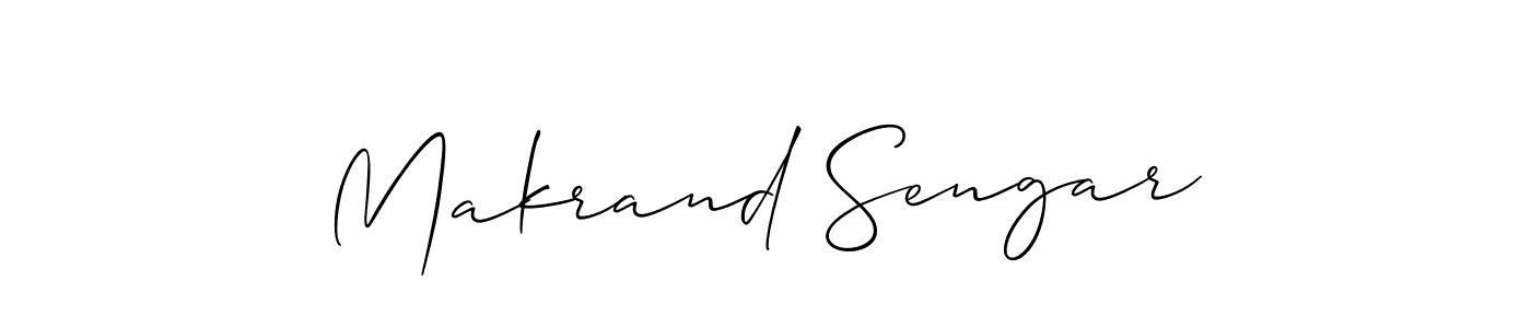 Also we have Makrand Sengar name is the best signature style. Create professional handwritten signature collection using Allison_Script autograph style. Makrand Sengar signature style 2 images and pictures png