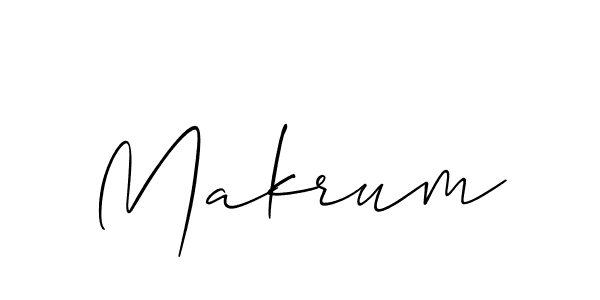 Design your own signature with our free online signature maker. With this signature software, you can create a handwritten (Allison_Script) signature for name Makrum. Makrum signature style 2 images and pictures png