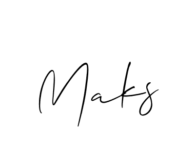 Allison_Script is a professional signature style that is perfect for those who want to add a touch of class to their signature. It is also a great choice for those who want to make their signature more unique. Get Maks name to fancy signature for free. Maks signature style 2 images and pictures png