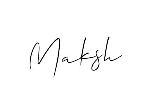 How to make Maksh signature? Allison_Script is a professional autograph style. Create handwritten signature for Maksh name. Maksh signature style 2 images and pictures png