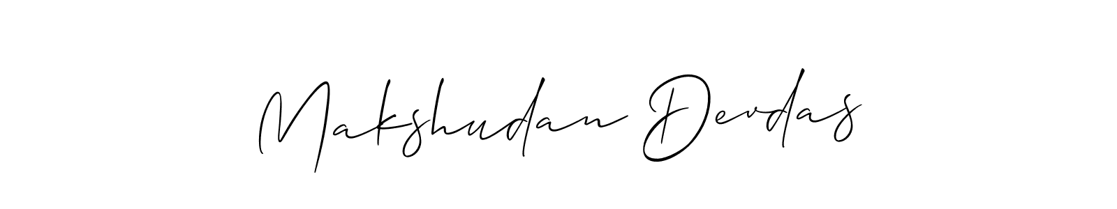 Makshudan Devdas stylish signature style. Best Handwritten Sign (Allison_Script) for my name. Handwritten Signature Collection Ideas for my name Makshudan Devdas. Makshudan Devdas signature style 2 images and pictures png