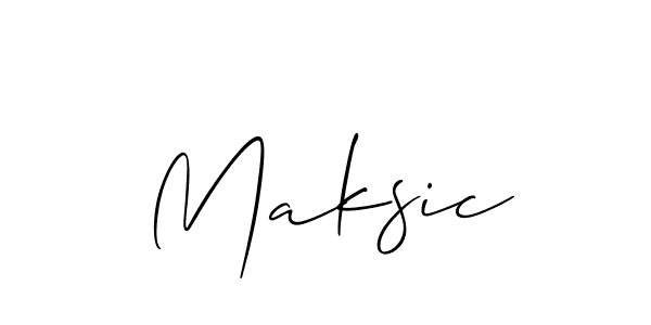 How to Draw Maksic signature style? Allison_Script is a latest design signature styles for name Maksic. Maksic signature style 2 images and pictures png