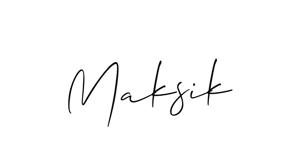 How to make Maksik name signature. Use Allison_Script style for creating short signs online. This is the latest handwritten sign. Maksik signature style 2 images and pictures png