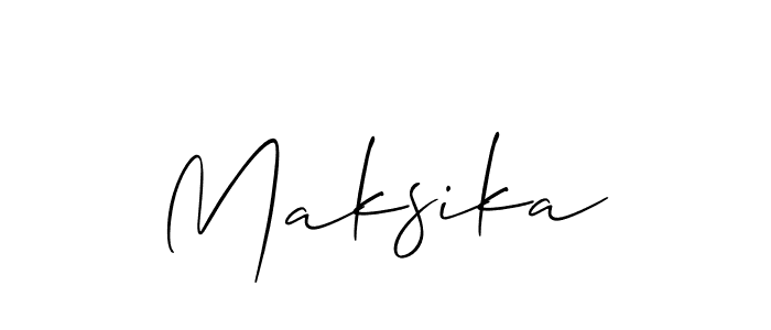 How to Draw Maksika signature style? Allison_Script is a latest design signature styles for name Maksika. Maksika signature style 2 images and pictures png