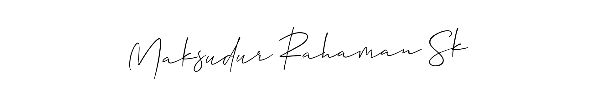 How to make Maksudur Rahaman Sk name signature. Use Allison_Script style for creating short signs online. This is the latest handwritten sign. Maksudur Rahaman Sk signature style 2 images and pictures png