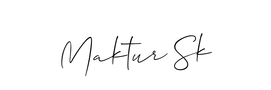 Create a beautiful signature design for name Maktur Sk. With this signature (Allison_Script) fonts, you can make a handwritten signature for free. Maktur Sk signature style 2 images and pictures png