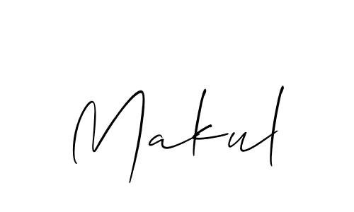 The best way (Allison_Script) to make a short signature is to pick only two or three words in your name. The name Makul include a total of six letters. For converting this name. Makul signature style 2 images and pictures png