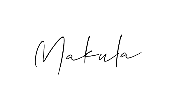 The best way (Allison_Script) to make a short signature is to pick only two or three words in your name. The name Makula include a total of six letters. For converting this name. Makula signature style 2 images and pictures png