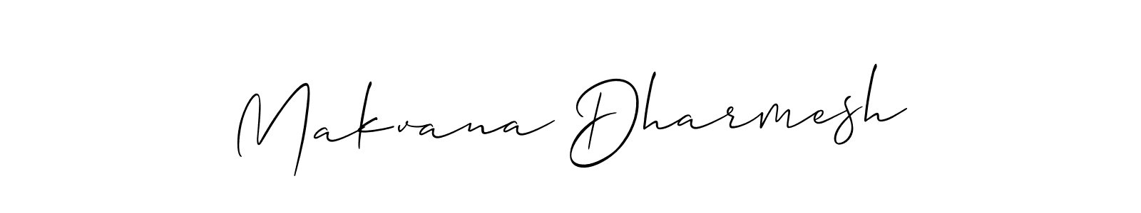 Similarly Allison_Script is the best handwritten signature design. Signature creator online .You can use it as an online autograph creator for name Makvana Dharmesh. Makvana Dharmesh signature style 2 images and pictures png