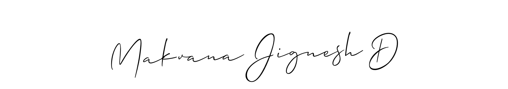 It looks lik you need a new signature style for name Makvana Jignesh D. Design unique handwritten (Allison_Script) signature with our free signature maker in just a few clicks. Makvana Jignesh D signature style 2 images and pictures png