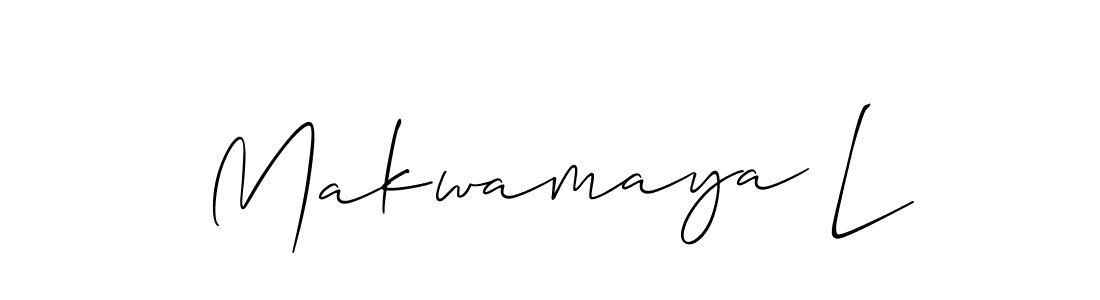 It looks lik you need a new signature style for name Makwamaya L. Design unique handwritten (Allison_Script) signature with our free signature maker in just a few clicks. Makwamaya L signature style 2 images and pictures png