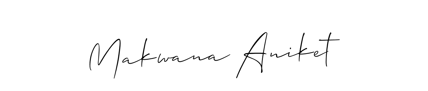 How to make Makwana Aniket signature? Allison_Script is a professional autograph style. Create handwritten signature for Makwana Aniket name. Makwana Aniket signature style 2 images and pictures png