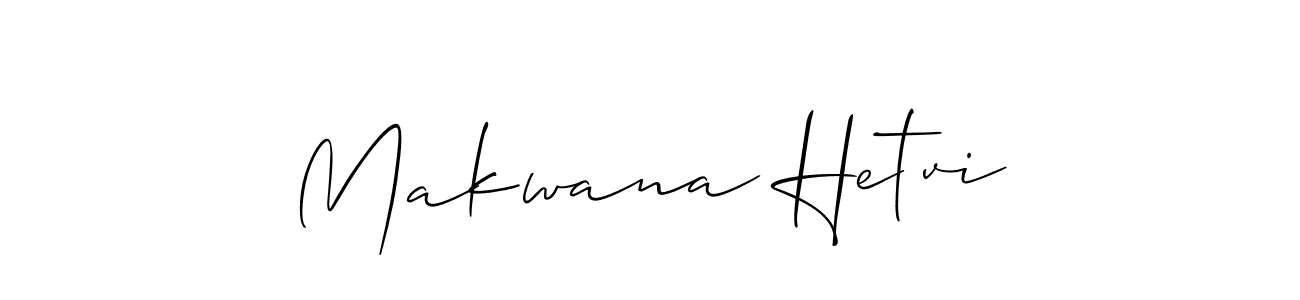 Makwana Hetvi stylish signature style. Best Handwritten Sign (Allison_Script) for my name. Handwritten Signature Collection Ideas for my name Makwana Hetvi. Makwana Hetvi signature style 2 images and pictures png