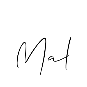 How to make Mal signature? Allison_Script is a professional autograph style. Create handwritten signature for Mal name. Mal signature style 2 images and pictures png