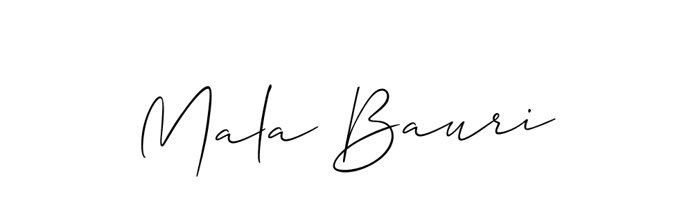 Mala Bauri stylish signature style. Best Handwritten Sign (Allison_Script) for my name. Handwritten Signature Collection Ideas for my name Mala Bauri. Mala Bauri signature style 2 images and pictures png