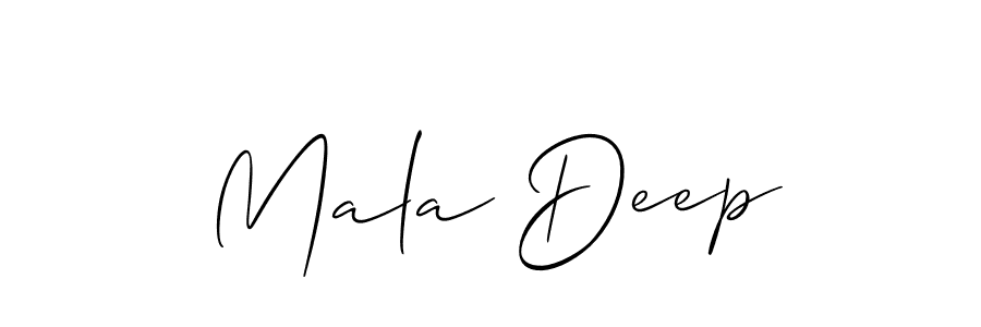 Also we have Mala Deep name is the best signature style. Create professional handwritten signature collection using Allison_Script autograph style. Mala Deep signature style 2 images and pictures png