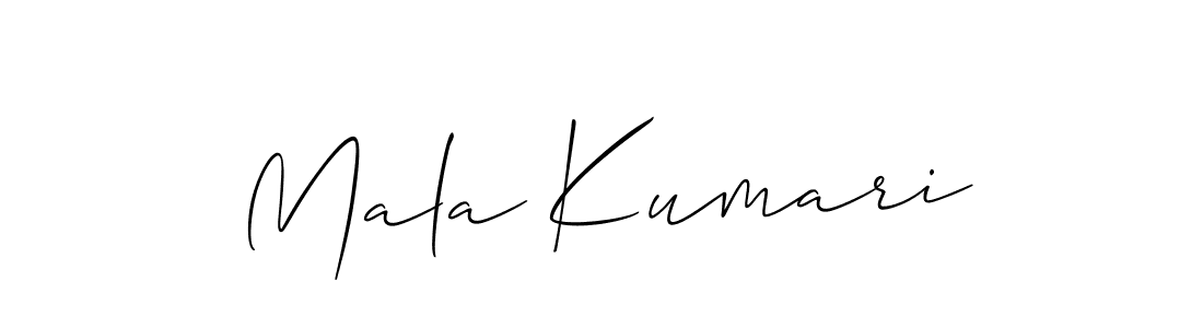 Create a beautiful signature design for name Mala Kumari. With this signature (Allison_Script) fonts, you can make a handwritten signature for free. Mala Kumari signature style 2 images and pictures png