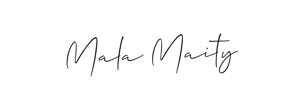 Mala Maity stylish signature style. Best Handwritten Sign (Allison_Script) for my name. Handwritten Signature Collection Ideas for my name Mala Maity. Mala Maity signature style 2 images and pictures png