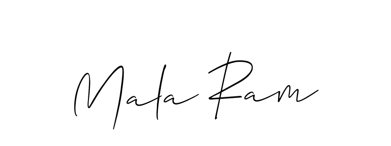 Use a signature maker to create a handwritten signature online. With this signature software, you can design (Allison_Script) your own signature for name Mala Ram. Mala Ram signature style 2 images and pictures png