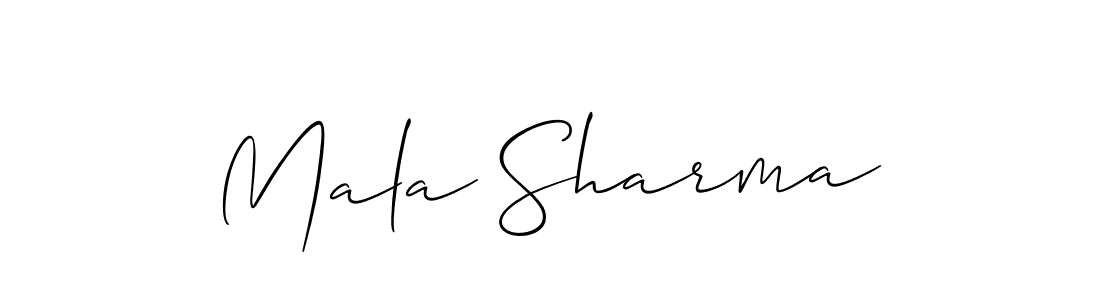 Use a signature maker to create a handwritten signature online. With this signature software, you can design (Allison_Script) your own signature for name Mala Sharma. Mala Sharma signature style 2 images and pictures png