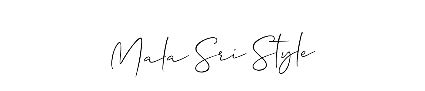 It looks lik you need a new signature style for name Mala Sri Style. Design unique handwritten (Allison_Script) signature with our free signature maker in just a few clicks. Mala Sri Style signature style 2 images and pictures png