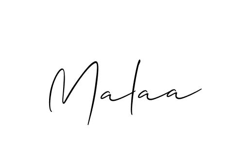 You should practise on your own different ways (Allison_Script) to write your name (Malaa) in signature. don't let someone else do it for you. Malaa signature style 2 images and pictures png