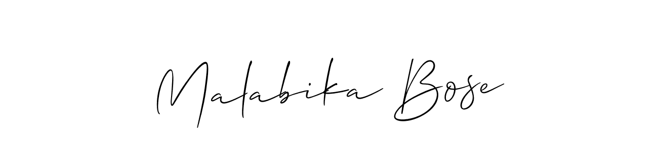 How to make Malabika Bose signature? Allison_Script is a professional autograph style. Create handwritten signature for Malabika Bose name. Malabika Bose signature style 2 images and pictures png