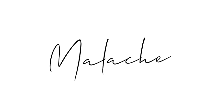 Use a signature maker to create a handwritten signature online. With this signature software, you can design (Allison_Script) your own signature for name Malache. Malache signature style 2 images and pictures png