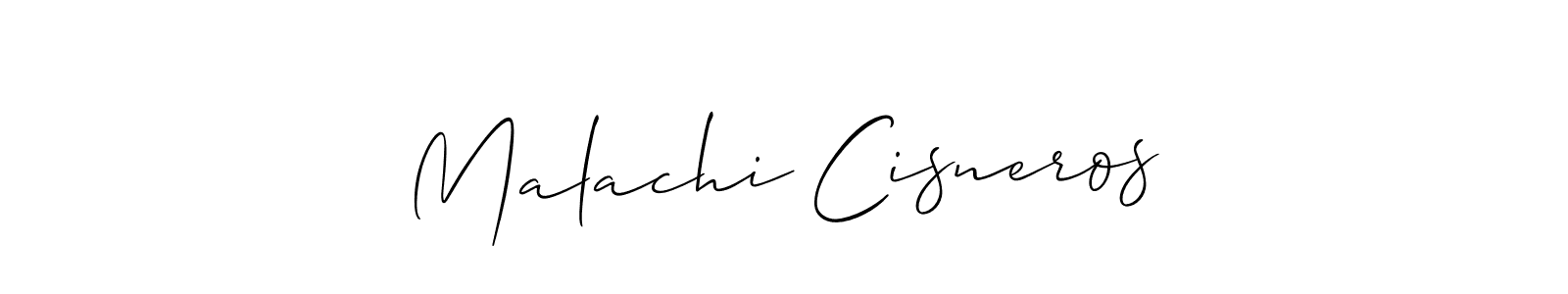 How to make Malachi Cisneros name signature. Use Allison_Script style for creating short signs online. This is the latest handwritten sign. Malachi Cisneros signature style 2 images and pictures png
