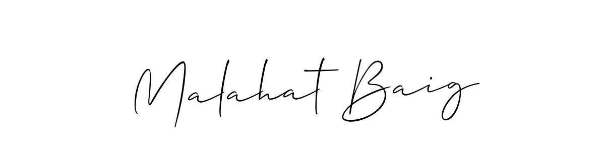 Allison_Script is a professional signature style that is perfect for those who want to add a touch of class to their signature. It is also a great choice for those who want to make their signature more unique. Get Malahat Baig name to fancy signature for free. Malahat Baig signature style 2 images and pictures png