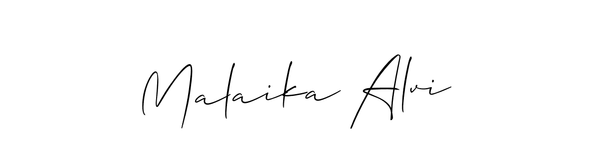 Make a beautiful signature design for name Malaika Alvi. Use this online signature maker to create a handwritten signature for free. Malaika Alvi signature style 2 images and pictures png