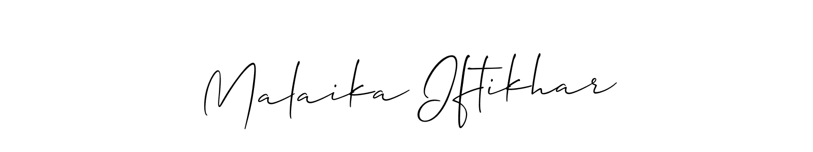 See photos of Malaika Iftikhar official signature by Spectra . Check more albums & portfolios. Read reviews & check more about Allison_Script font. Malaika Iftikhar signature style 2 images and pictures png