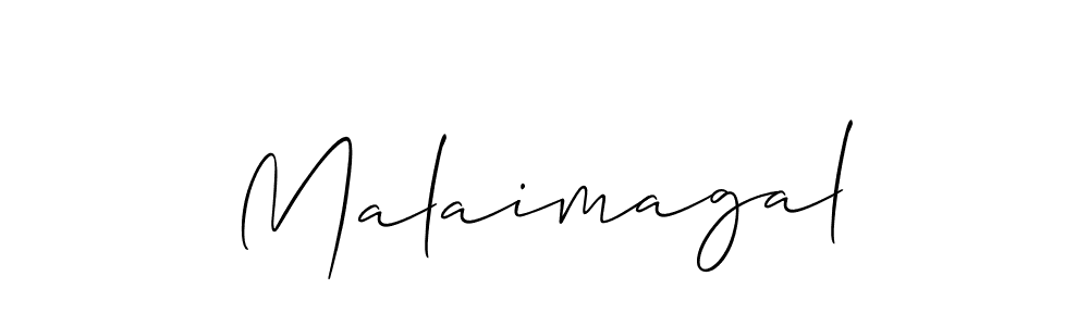 You should practise on your own different ways (Allison_Script) to write your name (Malaimagal) in signature. don't let someone else do it for you. Malaimagal signature style 2 images and pictures png