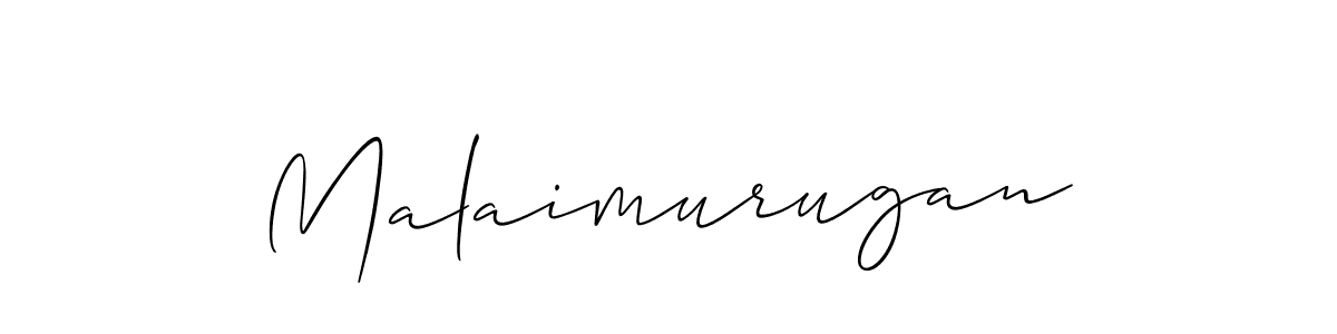 Use a signature maker to create a handwritten signature online. With this signature software, you can design (Allison_Script) your own signature for name Malaimurugan. Malaimurugan signature style 2 images and pictures png