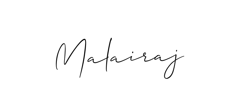 Design your own signature with our free online signature maker. With this signature software, you can create a handwritten (Allison_Script) signature for name Malairaj. Malairaj signature style 2 images and pictures png