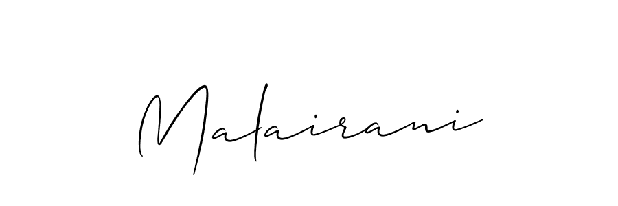 Allison_Script is a professional signature style that is perfect for those who want to add a touch of class to their signature. It is also a great choice for those who want to make their signature more unique. Get Malairani name to fancy signature for free. Malairani signature style 2 images and pictures png