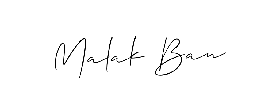 Also we have Malak Ban name is the best signature style. Create professional handwritten signature collection using Allison_Script autograph style. Malak Ban signature style 2 images and pictures png