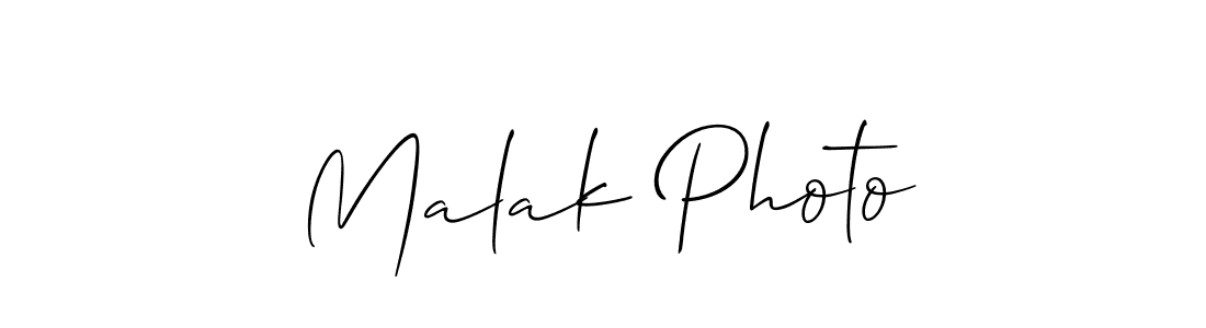 Malak Photo stylish signature style. Best Handwritten Sign (Allison_Script) for my name. Handwritten Signature Collection Ideas for my name Malak Photo. Malak Photo signature style 2 images and pictures png