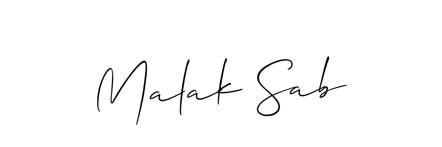 Also You can easily find your signature by using the search form. We will create Malak Sab name handwritten signature images for you free of cost using Allison_Script sign style. Malak Sab signature style 2 images and pictures png