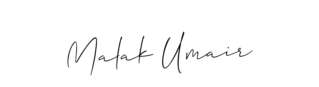 How to make Malak Umair name signature. Use Allison_Script style for creating short signs online. This is the latest handwritten sign. Malak Umair signature style 2 images and pictures png